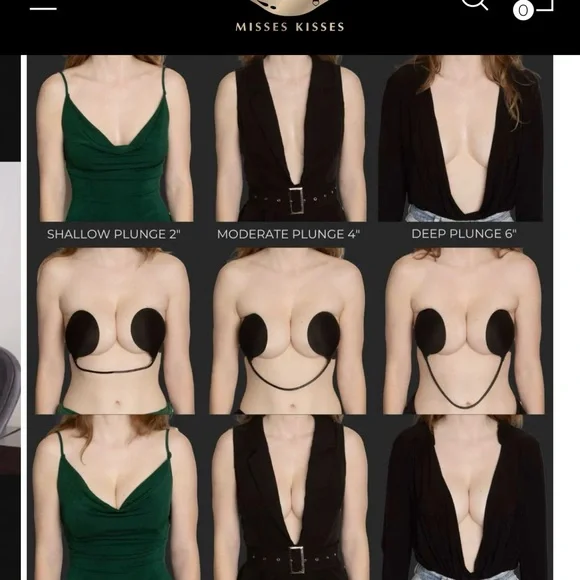 Misses Kisses Moderate Frontless & Backless Bra Plunging Necklines & Backless - Picture 2 of 11